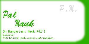 pal mauk business card